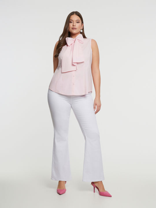 Damen Denim Hemd Rosa