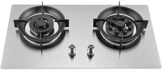 Proton Επιτραπέζια Εστία Υγραερίου Διπλή Inox