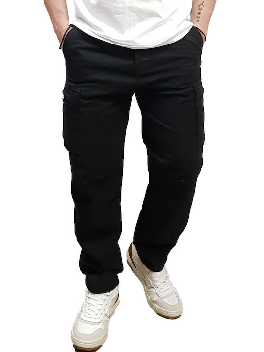 Herrenhose Cargo Elastisch Schwarz