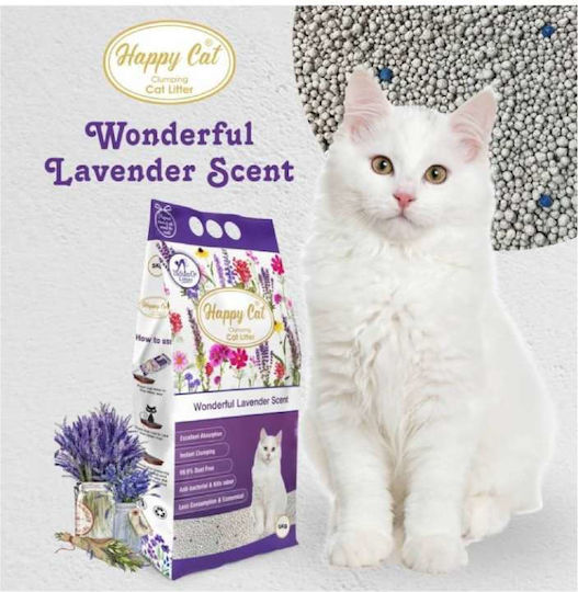 Happy Cat Bentonite Cat Litter with Scent Lavender 10lt
