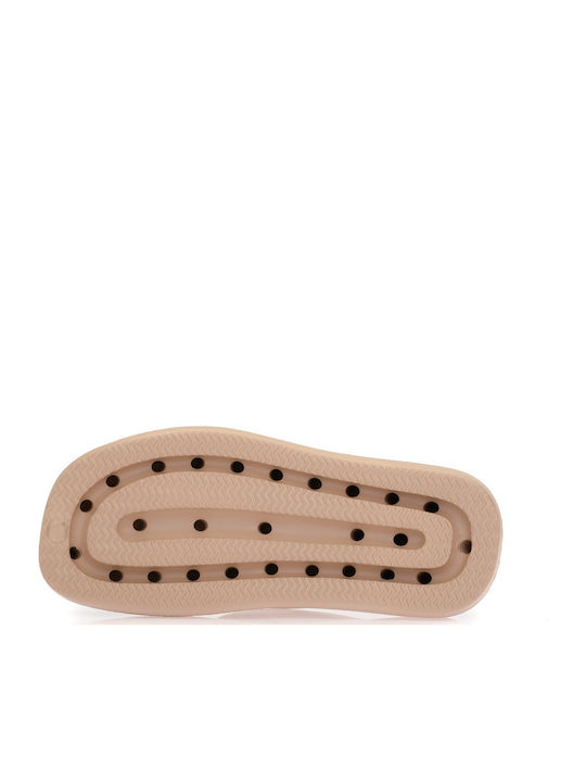 Women's Platform Flip Flops Beige