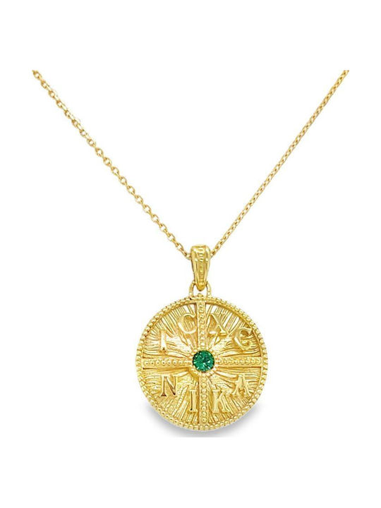 Xryseio Anhänger Kinder Amulett Beidseitig aus Gold 9K FL1184