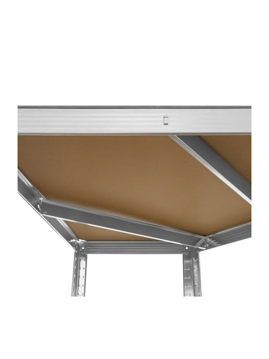 Ъглови Етажерки Сребристи 5 Броя 180x40x70см