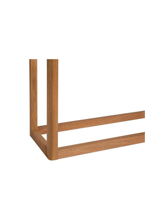 Konsole Oak Wood Glass L100xB32xH75cm