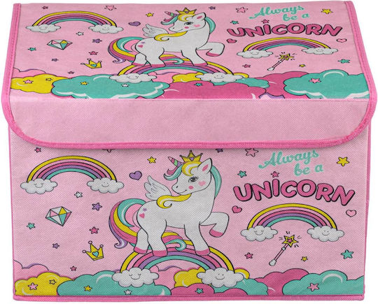 Children's Storage Box made of Fabric Pink 40x30x25cm 1pcs