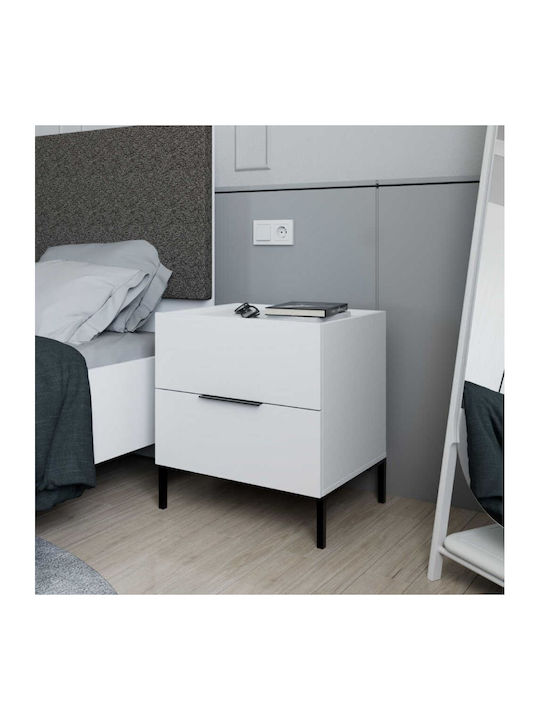 Bedroom Furniture Set White 160x200cm 3pcs