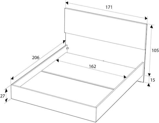 Σετ Комплект Спалня Бял 160x200бр 3бр