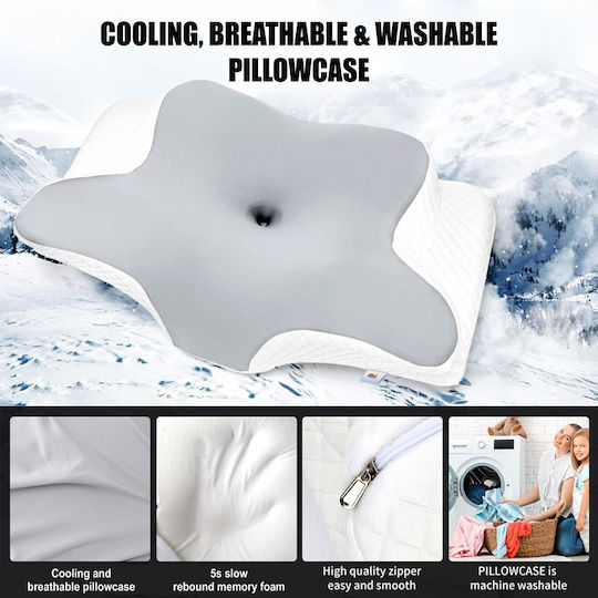 Linomag Μαξιλάρι με Memory Foam 62x41cm σε Μπεζ χρώμα