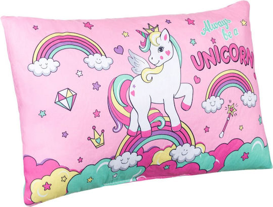 Kids Throw Pillows Unicorn Design Pink Decorative Pillow 50x30cm