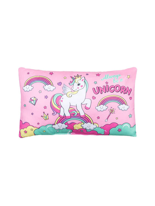 Kids Throw Pillows Unicorn Design Pink Decorative Pillow 50x30cm