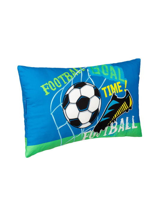 Decorative Pillow Football Blue 50x30cm Polyester