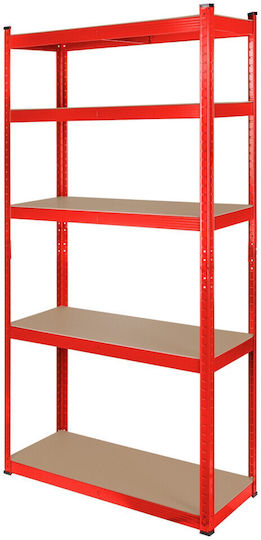 Rebel Dexion Regal Verzinkt 90x40x180cm mit 5 Regalen Gesamtbelastbarkeit 750kg