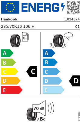 Hankook Ra43 235/70R16 106H Θερινό Λάστιχο για 4x4 / SUV Αυτοκίνητο