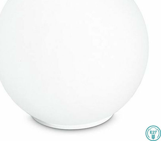 Fan Europe Lampd-L35 BCO City Glass Table Lamp for Socket E27 with White Shade and Base