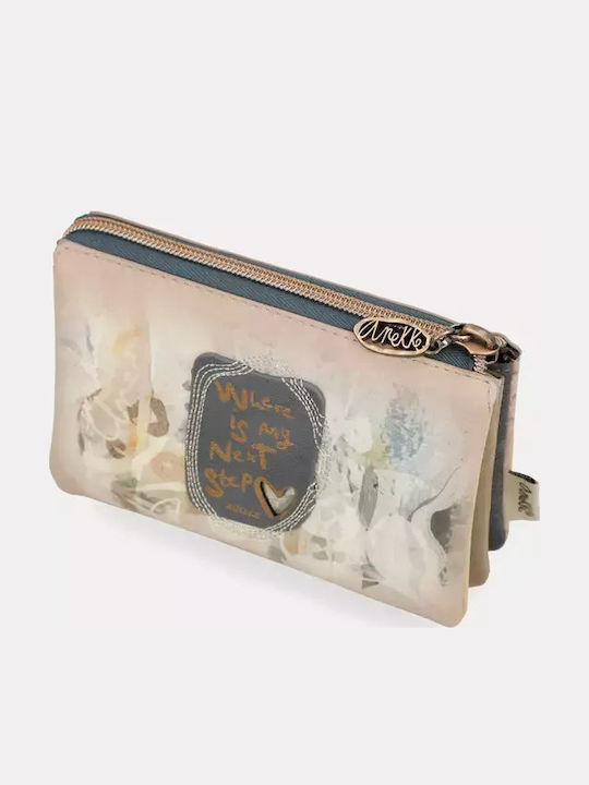 Small Women's Wallet Travel Beige