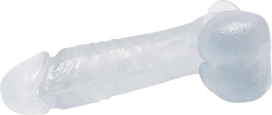 Baile Ρεαλιστικό Dildo με Όρχεις και Βεντούζα Blue 19cm