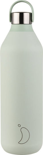 Chilly's Series 2 Bottle Thermos Stainless Steel BPA Free 1lt Lichen Green
