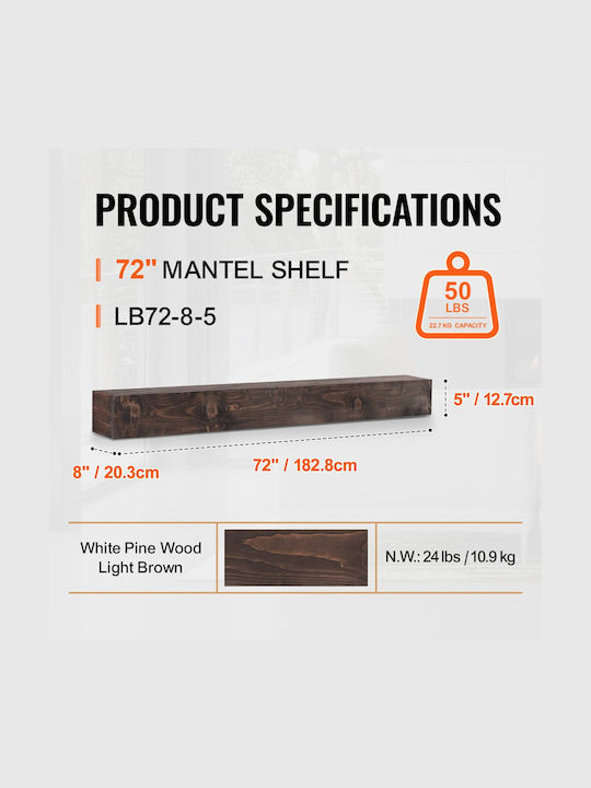 Vevor Focar În aer liber din metal Maro 72x20.3x12.7cm