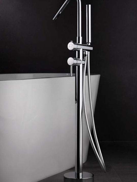 Imex Corcega Mixing Bathtub Shower Faucet Complete Set Silver