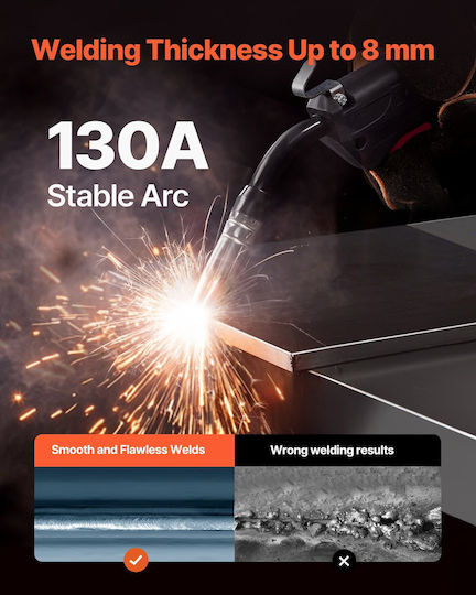 Vevor Sudură MIG / MMA / TIG cu Curent Maxim de Sudare 130A