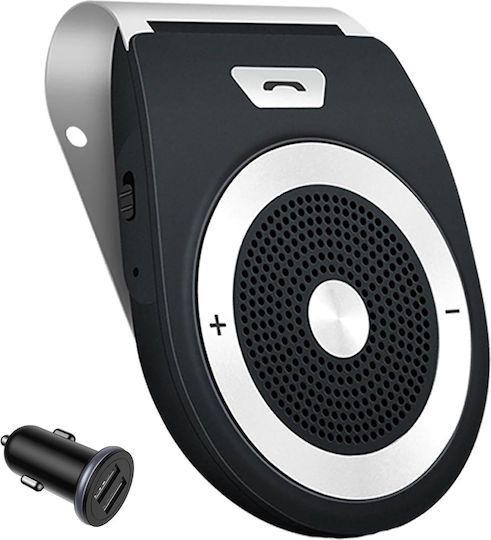 Bluetooth-Freisprecheinrichtung Auto Wireless Kfz-Ladegerät 2-Port USB-A Schwarz