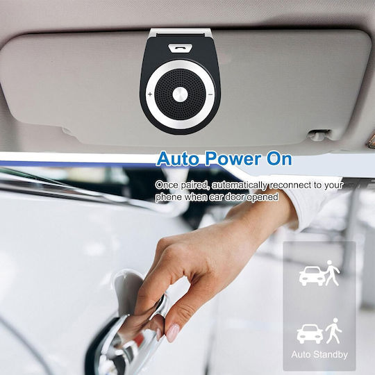 Bluetooth-Freisprecheinrichtung Auto Wireless Kfz-Ladegerät 2-Port USB-A Schwarz