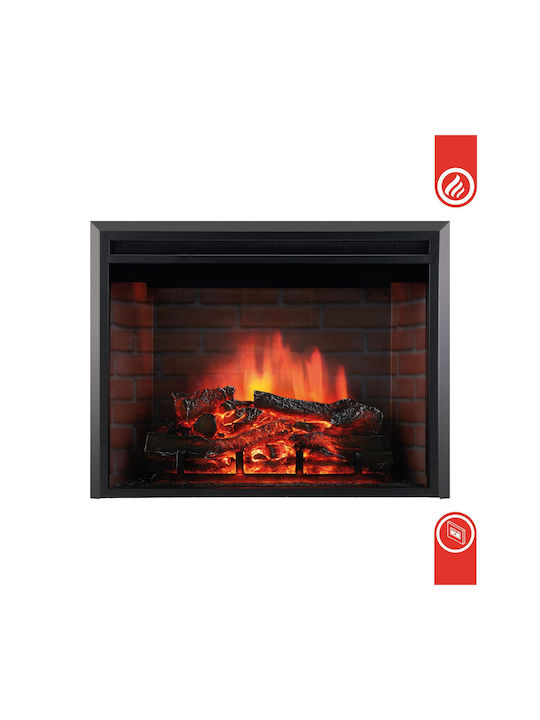 Insert Luca 23 Wall Mounted Electric Fireplace 1800W 58.5x45cm Black