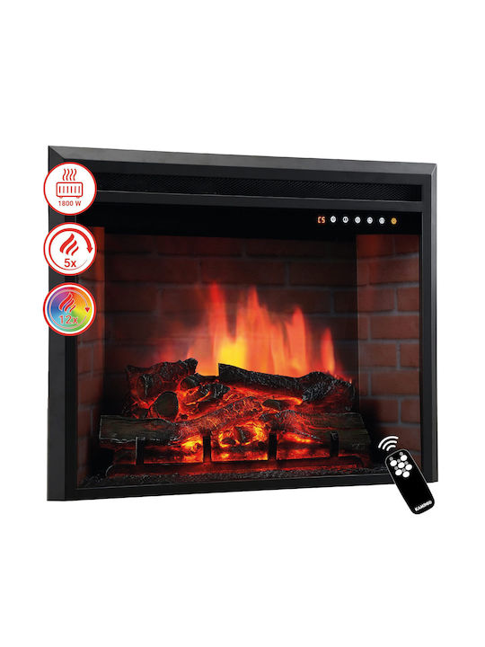 Insert Luca 23 Wall Mounted Electric Fireplace 1800W 58.5x45cm Black