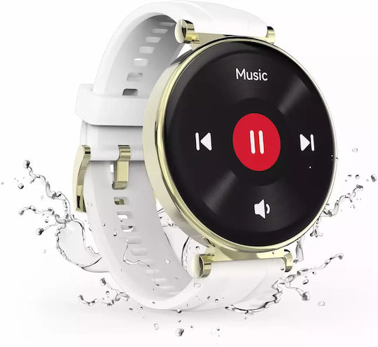 HAMA 7000 43mm Smartwatch mit Pulsmesser (Weiß)