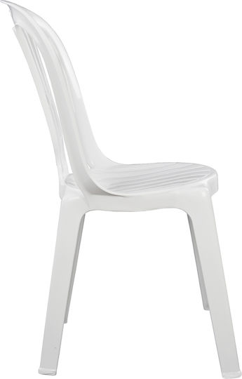 Outdoor Chair Plastic Vienna White 44x50x87cm