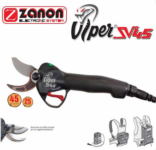 Zanon Sv 45 / 350S Baumschere Batterie Bürstenlos 50.4V 1x3.2Ah mit Maximalem Schnittdurchmesser 45mm im Transportkoffer