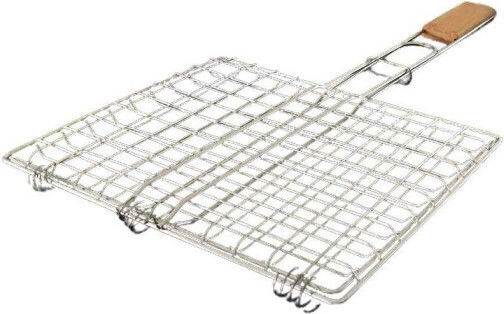 Ξύλινη Λβή Inox Grătar de Gătit 60cmx41cmcm.