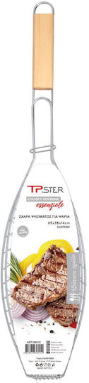 Tpster Διπλή Μεταλλική Σχάρα Ψησίματος για Ψάρια 38x14εκ.