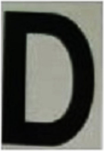 Ergo "D" Πινακίδα με Γράμμα D σε Μαύρο Χρώμα 3cm 572410.0012