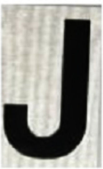 Ergo "J" Sign with Text in Black Color Aluminum 4cm 572410.0072