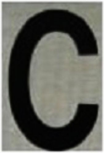 Ergo "C" Sign with Text in Black Color Aluminum 4cm 572410.0025