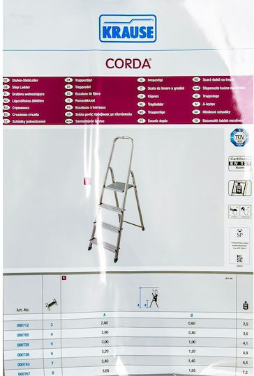 Krause Leiter Aluminium mit 3+1 Stufen