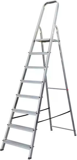Prostep Σκάλα Αλουμινίου με 7+1 Σκαλοπάτια 210εκ.