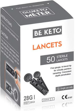BeKeto Gluketo Meter Lancete Sterile 50 Bucăți Seringi și Ace 50 Bucăți