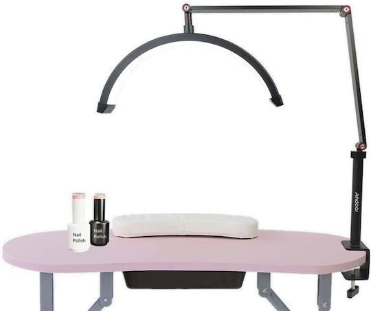 Aesthetic Center Lighting Half Moon Clamp Support Light Fixture