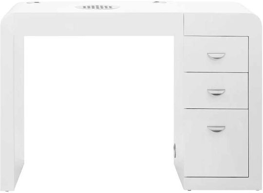 Masa de Manichiură cu Aspirator de Praf de Unghii 312 Alb Stânga
