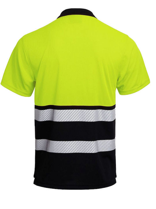 Stenso Arbeit T-Shirt Gelb mit Reflektierenden Streifen