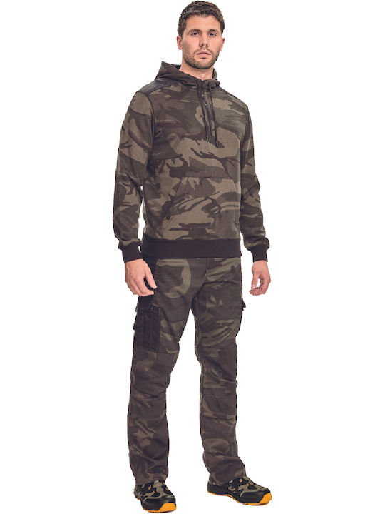 Μπλουζα Φουτερ Κουκουλα-hoodie Crambe Καμουφλαζ 65%poly-35%cott 340 G/m² 2xl
