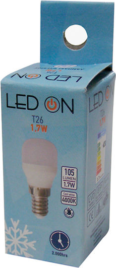Led On Λαμπάκι Ψυγείου 1.7W για Ντουί E14