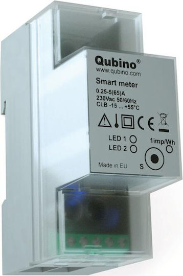 Qubino Analizator De Energie Panou Electric Analogic Șină Monofazat Z-Wave QUSM1PH