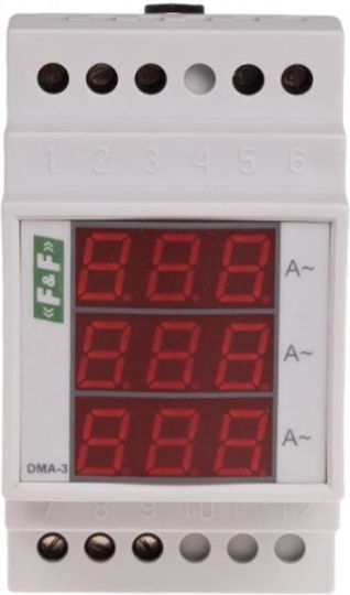 F&F Digital Strommessgerät Elektrische Messgeräte Schiene Dreiphasig DMA-3
