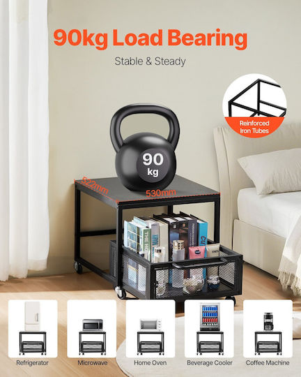 Vevor DTCKMNBXZJ1C30NWZV0 Basis Für Küche/Kühlschrank aus Metall mit Rädern und Schublade 1Stück