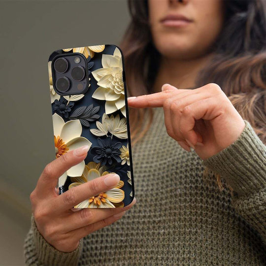 Sonique 3D Flower Series Case for Motorola Moto G85 5G Ecru