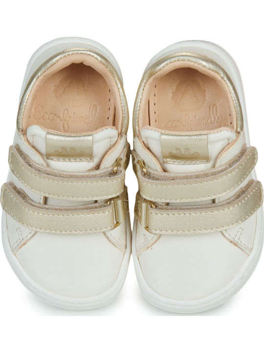 Easy Peasy Βρεφικά Sneakers Αγκαλιάς Λευκά My Duckie's Velcro
