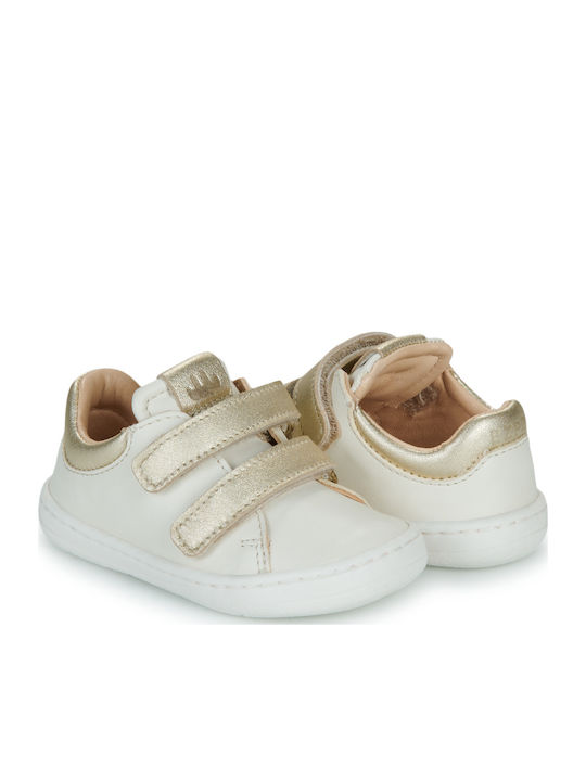 Easy Peasy Βρεφικά Sneakers Αγκαλιάς Λευκά My Duckie's Velcro